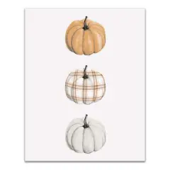 Fall Pumpkin Trio Canvas Wall Art
