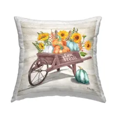 Stupell Industries Farm Fresh Wagon Outdoor Printed Pillow