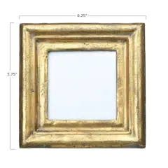 Hello Honey&reg; Antiqued Gold Square 3.5" x 3.5" Picture Frame