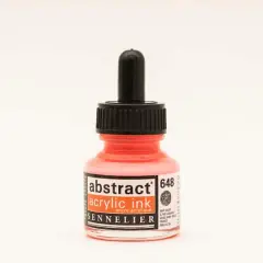Sennelier Abstract Acrylic Ink, 30mL Fluorescent Orange