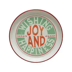 Hello Honey&reg; 14.5" Wishing Joy And Happiness Round Enameled Tray