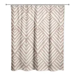 Watercolor Diamond Shower Curtain Blush