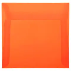 JAM Paper 6.5" Glamour Orange Square Translucent Vellum Envelopes, 25ct.