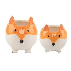 Flora Bunda&reg; Fox Ceramic Empty Planter Set