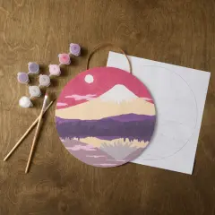 8" Mountain Paint-by-Number Plywood Surface Kit by Artist's Loft&reg;