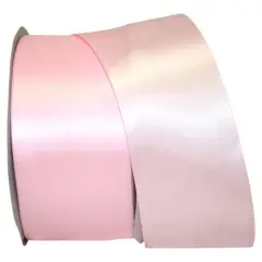 JAM Paper 2.5'' x 50yd. Double Face Satin Ribbon Light Pink