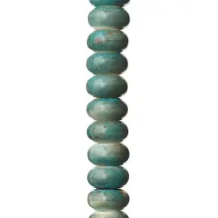 Aqua Ceramic Rondelle Beads, 14mm by Bead Landing&trade;