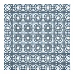 Blue Geo Tile 10" x 10" Cotton Twill Napkin