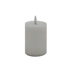 3" x 4" LED Wax Pillar Flickering Candle by Ashland&reg; White