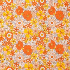 SINGER Retro Floral Cotton Fabric