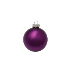 Whitehurst 40ct. 1.5" Shiny Glass Christmas Ornaments Purple Shiny