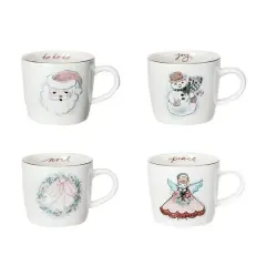 Hello Honey&reg; 12oz. Snowman, Angel, Wreath & Santa Mug Set