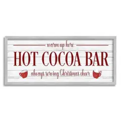Stupell Industries Hot Cocoa Bar Winter Beverage Framed Giclee Art Gray
