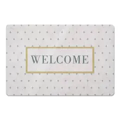 Welcome Plus Floor Mat Blue/White