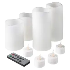 Basic Elements&trade; White LED Candle Set with Remote By Ashland&reg;