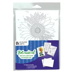 Leisure Art&reg; Dot Art 24-Piece Botanical Card and Envelope Set