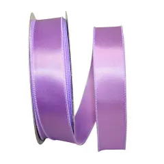 JAM Paper 1.5" x 50yd. Satin Value Wired Ribbon Lavender