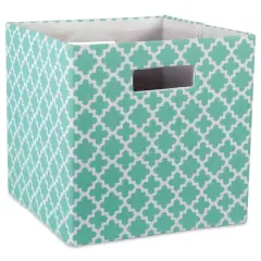 DII&reg; 11" Polyester Lattice Storage Cube Aqua