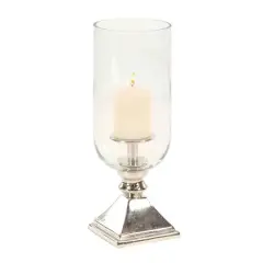 17" Silver Traditional Candle Holder