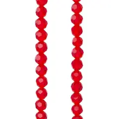 Ruby Faceted Glass Round Beads, 6mm by Bead Landing&trade;