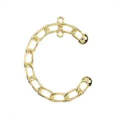 John Bead Beadwork Findings Gold Chain Half Circle Pendant, 3ct.