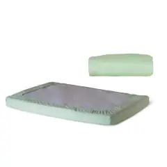 Foundations SafeFit&trade; Compact Size Mint Elastic Fitted Sheet, 2ct.