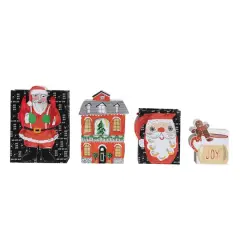 Hello Honey&reg; Printed Recycled Paper House, Santa & Mug Shaped Gift Bag Set