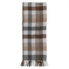 Hello Honey&reg; 72" Plaid Brushed Cotton Flannel Table Runner with Fringe