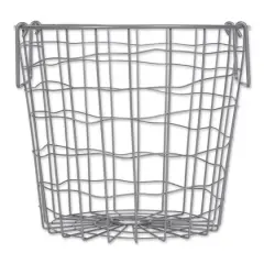 DII&reg; Small Cool Gray Round Metal Basket