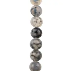 Black Rutilated Agate Round Beads, 10mm by Bead Landing&trade;