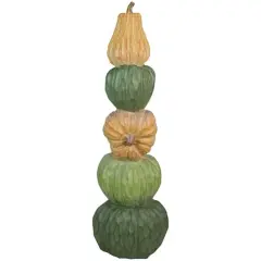 42.5" Five Tiered Stacked Pumpkins Thanksgiving D&eacute;cor