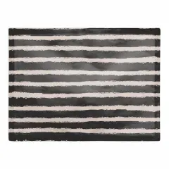 Stripes Cotton Twill Placemat Black/Pink