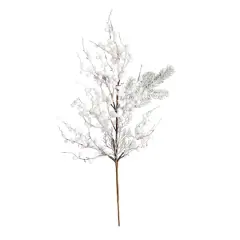 30" Flocked White Berry Stems, 3ct.