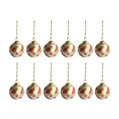 Hello Honey&reg; 12 Pack 3" Matte Silver Finish & Coral Etched Mercury Glass Ball Ornaments