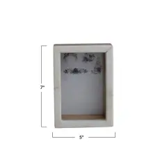 Hello Honey&reg; White Marble & Wood Shadow Box