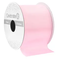 2.5" x 10yd. Satin Wired Ribbon by Celebrate It&reg; Classic Light Pink
