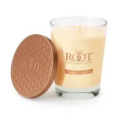 Root Candles 10.5oz. Large Scented Honeycomb Veriglass Jar Candle Sugared Grapefruit