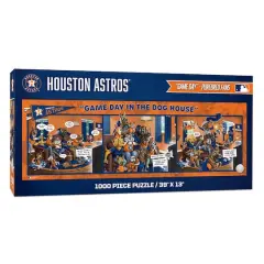 MLB Game Day in the Dog House 1,000 Piece Puzzle Houston Astros