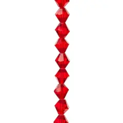 Red Glass Faceted Bicone Beads, 10mm by Bead Landing&trade;