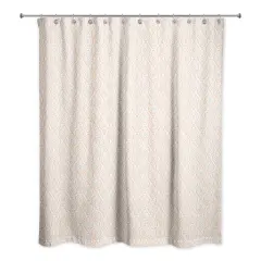 Quatre Shower Curtain Orange and White