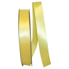 JAM Paper 7/8" x 100yd. Satin Single Face Ribbon Lemon