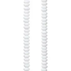 White Glass Rondelle Beads, 6mm by Bead Landing&trade;