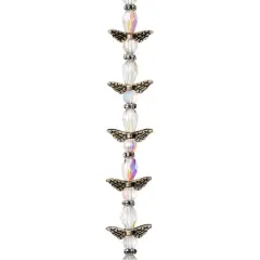 Glass, Metal & Crystal Mini Angel Beads, 12mm by Bead Landing&trade;