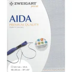Zweigart&reg; Stern-Aida 14 Count Pre-Cut Fabric Steel-Gray