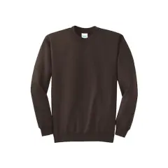 Port & Company&reg; Brights Core Fleece Crewneck Sweatshirt Dark Chocolate Brown
