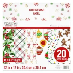 12" x 12" Christmas Vellum Paper Pad by Recollections&trade;