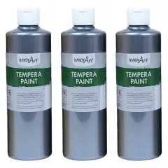 Handy Art&reg; Silver Metallic Tempera Paint, 3ct.