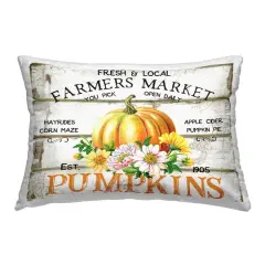 Stupell Industries Rustic & Floral Farm Market Outdoor Printed Pillow