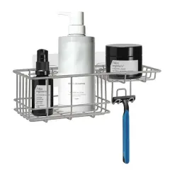 SunnyPoint Wall Mounted Shower Basket Gray