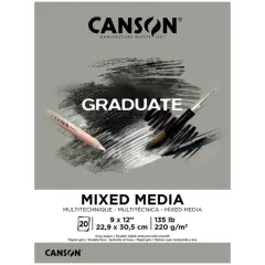Canson&reg; Graduate Foldover Gray Toned Mixed Media Pad, 9" x 12"